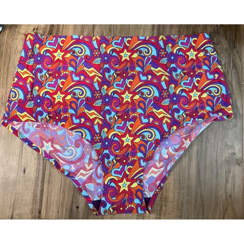 NWT Cheek Boss Colorful Starburst Boyshort   Size 3XL